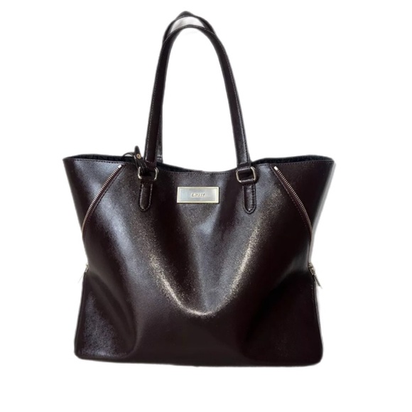 DKNY Shiny Saffiano Leather Tote Shoulder bag - Picture 6 of 16